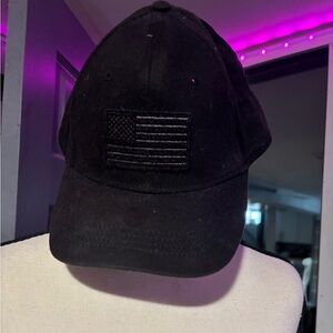 H3 HEADWEAR Black American Flag Patch Baseball Cap